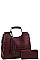 2 IN 1 CROC STYLISH TASSEL ACCENT SATCHEL WALLET SET