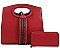 2IN1 STYLISH TRENDY STRAP SATCHEL BAG WITH MATCHING WALLET