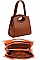 2IN1 STYLISH TRENDY STRAP SATCHEL BAG WITH MATCHING WALLET