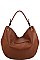 TWO TONE TASSEL HOBO BAG WITH LONG STRAP