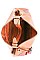 TWO TONE TASSEL HOBO BAG WITH LONG STRAP