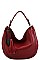 TWO TONE TASSEL HOBO BAG WITH LONG STRAP