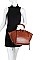 2IN1 FASHION STYLISH CROCO TEXTURED SATCHEL WITH MATCHING WALLET