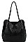 CROC SATCHEL WITH LONG STRAP