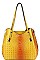 CROC SATCHEL WITH LONG STRAP