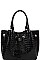CROCO SATCHEL WITH LONG STRAP