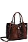 CROCO SATCHEL WITH LONG STRAP