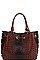 CROCO SATCHEL WITH LONG STRAP