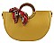 TRENDY SILK SCARF HALF CIRCLE TOTE BAG