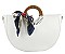 TRENDY SILK SCARF HALF CIRCLE TOTE BAG