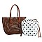 Fashion Laser Cut Mesh See Thru 2-in-1 Shopper