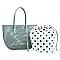 Fashion Laser Cut Mesh See Thru 2-in-1 Shopper