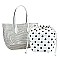 Fashion Laser Cut Mesh See Thru 2-in-1 Shopper