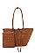 2 IN 1 TRENDY TOTE BAG & CLUTCH SET