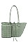 2 IN 1 TRENDY TOTE BAG & CLUTCH SET