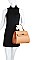 2 IN 1 QUILTED CHECKBOARD PATTERN DESIGN SATCHEL WALLET SET