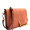 Gold ChainTassel Accent Flap Cross Body