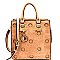 D0365-LP Boutique Polka Dot Laser-cut Textured Satchel