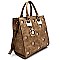 D0365-LP Boutique Polka Dot Laser-cut Textured Satchel