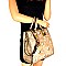 D0365-LP Boutique Polka Dot Laser-cut Textured Satchel