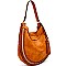 D0407-LP Hardware Woven 2 Way Tassel Hobo