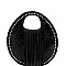 Fringe Accent Ostrich Print Cut-out Handle 2-Way Medium Satchel MH-D0495