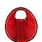 Fringe Accent Ostrich Print Cut-out Handle 2-Way Medium Satchel MH-D0495
