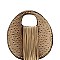 Fringe Accent Ostrich Print Cut-out Handle 2-Way Medium Satchel MH-D0495