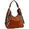 EXTENDABLE LEOPARD PRINT STRAP HOBO