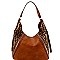 EXTENDABLE LEOPARD PRINT STRAP HOBO