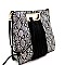 SNAKE PRINT FRINGE ACCENT TWO-WAY SATCHEL