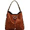 2 in 1 Knot Accent Snake Print Hobo