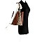 2 in 1 Knot Accent Snake Print Hobo