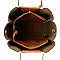 3 COMPARTMENT OSTRICH PRINT 2 IN 1 SATCHEL