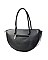 LARGE SIZE CROCO TOP HANDLE ROUND SATCHEL