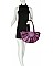 LARGE SIZE CROCO TOP HANDLE ROUND SATCHEL