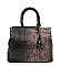 ALLIGATOR DAVID JONES METAL ACCENT SATCHEL