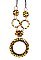 Multi-Circle Link Leopard Necklace