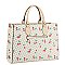 Monogram Cherry Print 3-in-1 Boxy Satchel Set