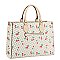 Monogram Cherry Print 3-in-1 Boxy Satchel Set