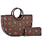 Monogram Cherry Print 2-in-1 Satchel