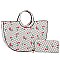 Monogram Cherry Print 2-in-1 Satchel