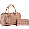 Monogram Cherry Print 3-in-1 Boston Bag