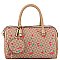 Monogram Cherry Print 3-in-1 Boston Bag