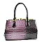 DESIGNER METAL FRAME ALLIGATOR BOUTIQUE SATCHEL