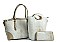 SW3617 EMBOSSED-TEXTURED SNAKE PRINT 3-Piece Tote SET