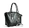 SW3617 EMBOSSED-TEXTURED SNAKE PRINT 3-Piece Tote SET