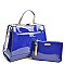 TWO IN ONE - 2-PIECE JEWEL TOP TOTE SET