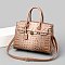 Crocodile Chic Padlock Satchel
