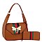 Queen Bee Stripe 2-in-1 Shoulder Bag Hobo